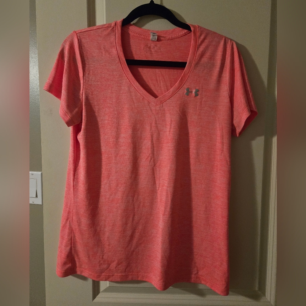 Under Armour Women's Pink V-Neck Top